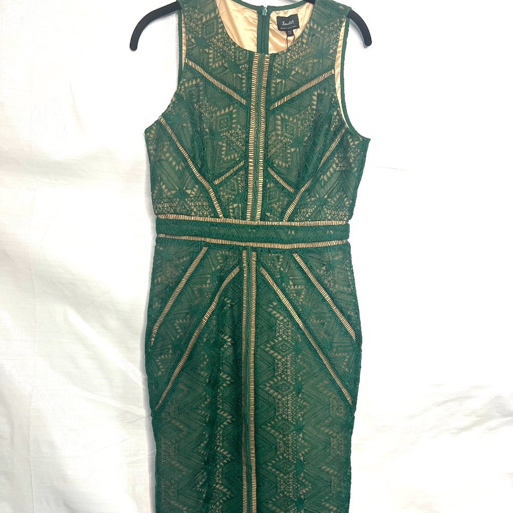 Bardot Green Lace Midi Dress - Picture 2 of 7